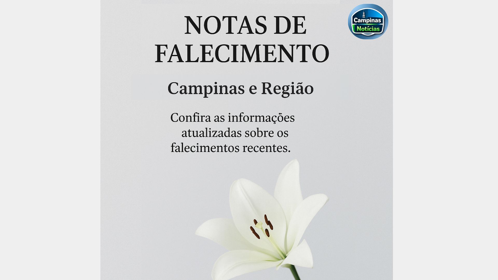 notas de falecimento