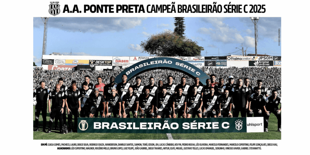 Ponte Preta campeã da Série C 2025
