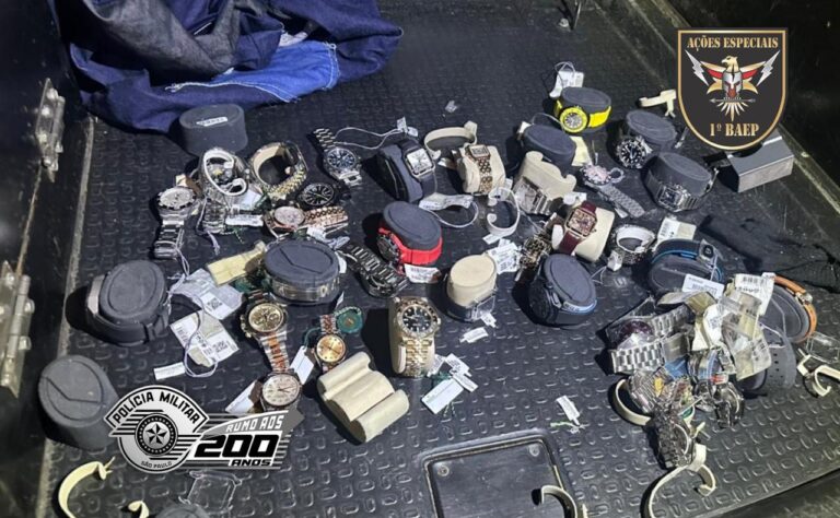 Baep de Campinas recupera 37 relógios de luxo roubados do Iguatemi