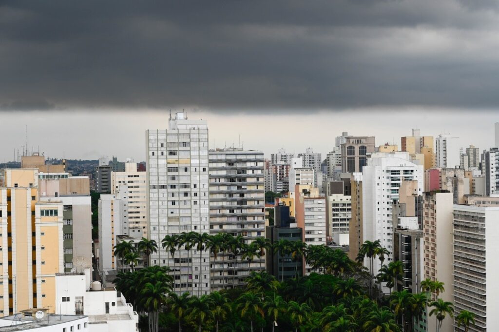 Região de Campinas risco de tempestade