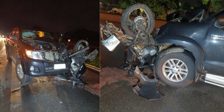 Jovem morre após colisão entre Hilux e moto em Paulínia