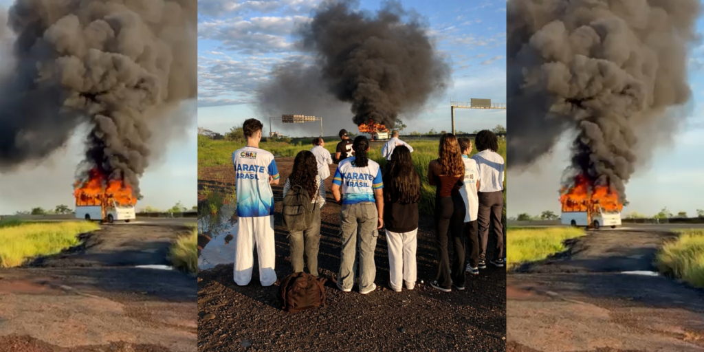 Pais denunciam precariedade de ônibus que transporta crianças e jovens atletas