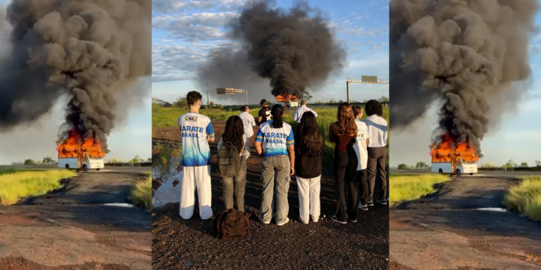Pais denunciam precariedade de ônibus que transporta crianças e jovens atletas